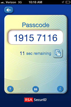 rotating passcode phone screen